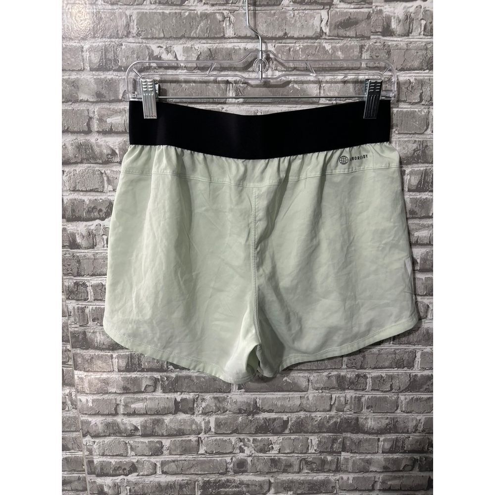 Adidas Women's High-Waist Woven 3-Stripes Pacer Shorts - Picture 3 of 4